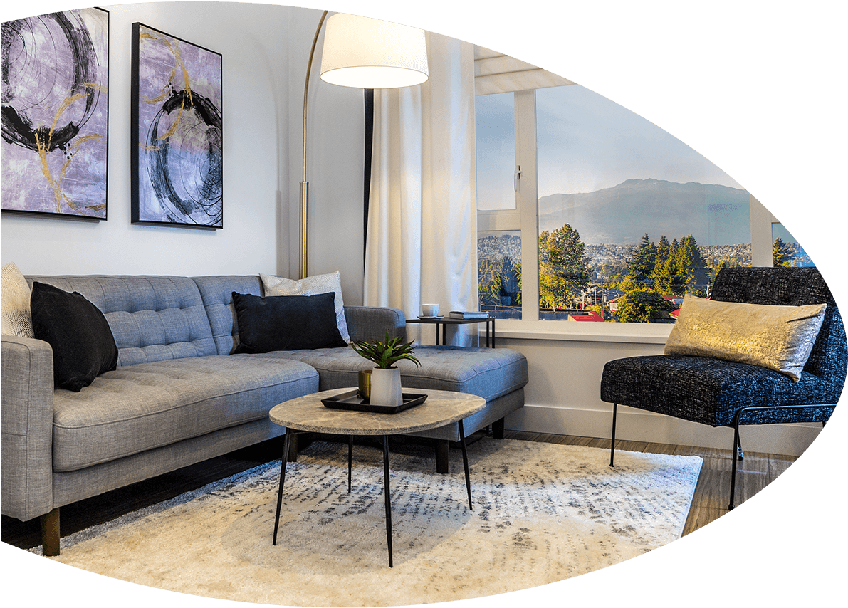 Eternity Burnaby Interior Left Living Room - Living Room (1200x867), Png Download