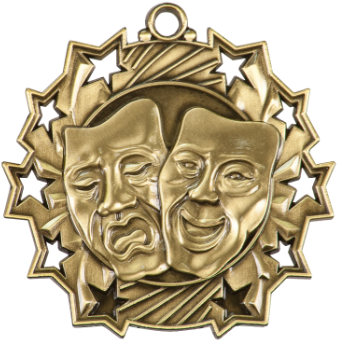 Drama Mask Medal - Volleyball Medal (350x349), Png Download
