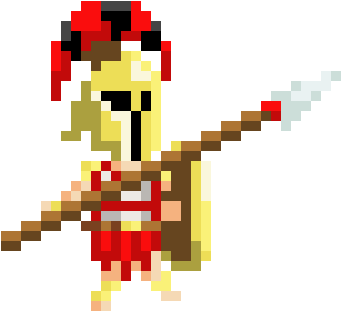 Spartan - Pixel Art (400x380), Png Download