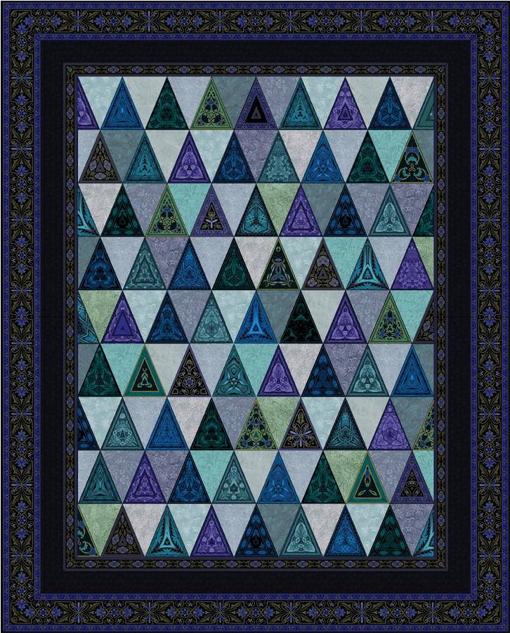 Thousand Pyramids Quilt - Intelligentsia (900x900), Png Download