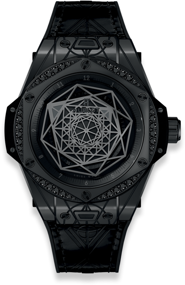 Big Bang Sang Bleu All Black Diamonds - Tag Heuer Cay218b Fc6370 (1000x1000), Png Download