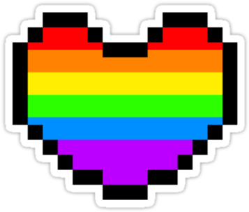 Png Love Gay Image - Imagenes De Corazon Pixelado (375x360), Png Download