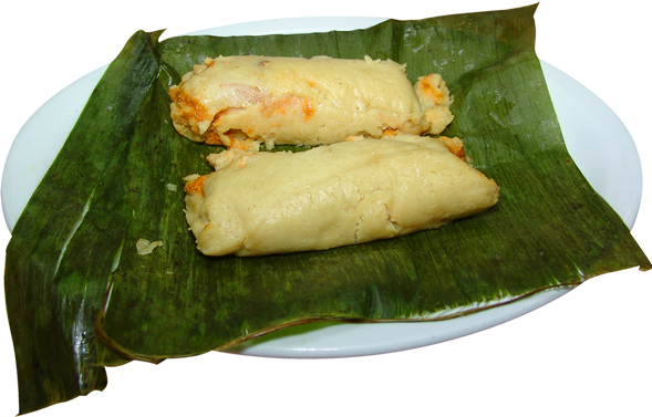 Tamales De Pollo - Tamales Salvadoreños De Gallina (589x377), Png Download