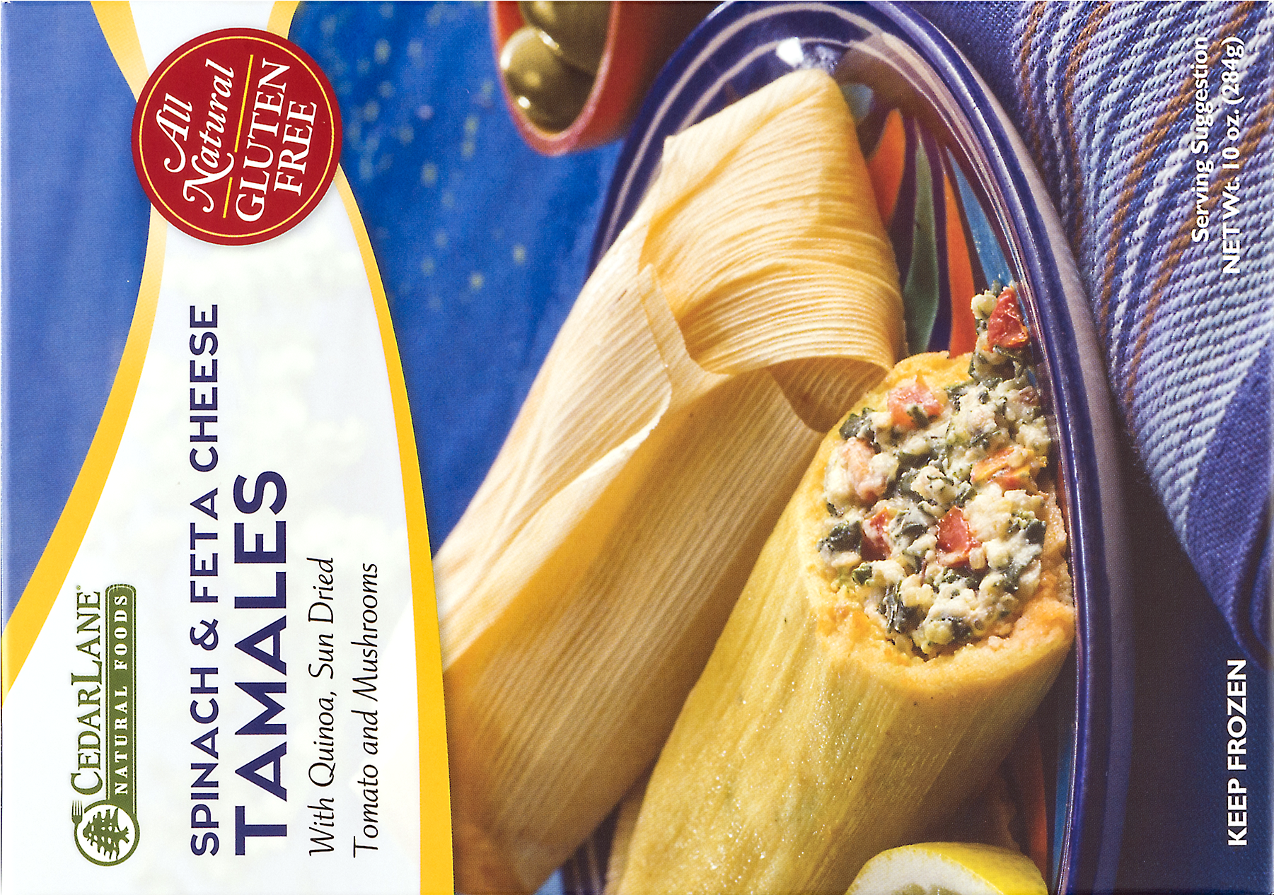 Cedarlane Gluten Free Tamales Spinach & Feta Cheese, - Cedarlane Foods Spinach & Feta Cheese Tamales - (1800x1800), Png Download