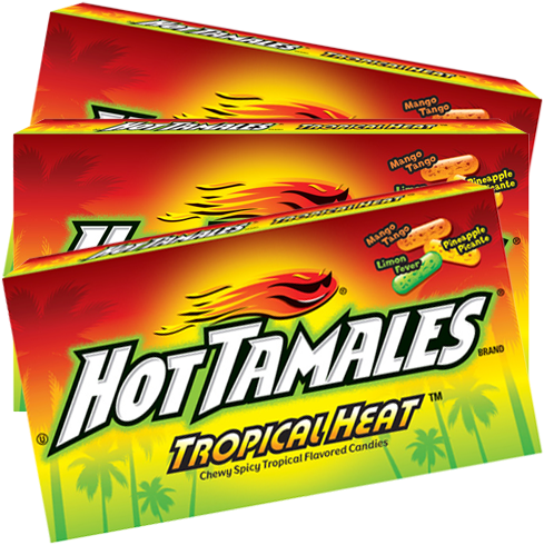 Hot Tamales Tropical Heat Chewy Candies - Hot Tamales Flavored Candies, Tropical Heat - 5 Oz (500x500), Png Download