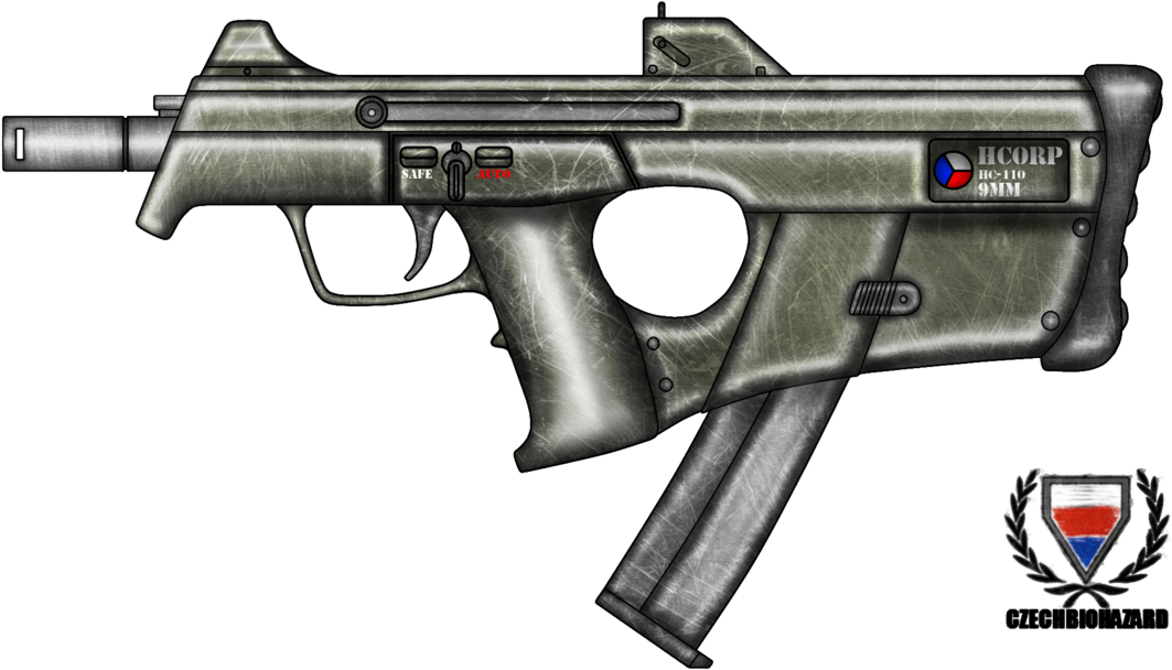 Fictional Firearm - Sub Machine Gun Bullpup (1164x687), Png Download