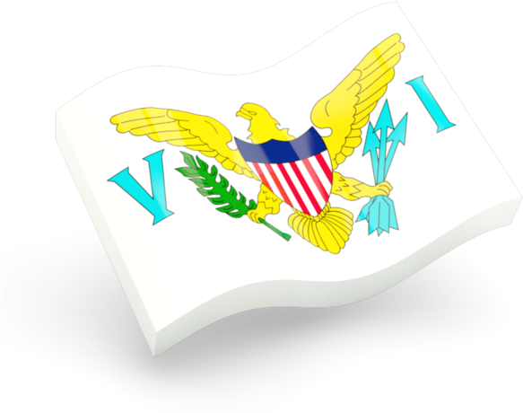 Glossy Wave Icon - Flag Of The United States Virgin Islands (640x480), Png Download