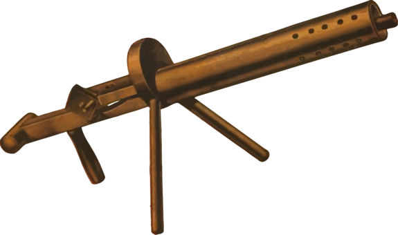 Thompson Submachine Gun Ranged Weapon Stock - Machine Gun Clipart (575x340), Png Download