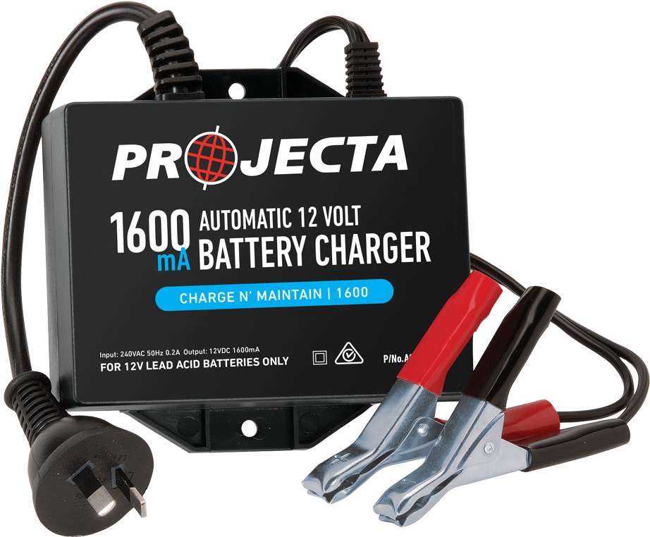 12v Automatic 1600ma 2 Stage Battery Charger (1000x1000), Png Download