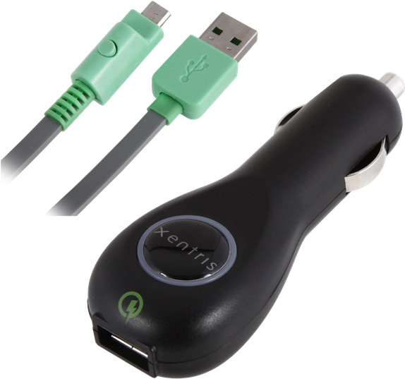 Xentris Chargers Featuring Qualcomm® Quick Charge™ - Xentris Power Adapter - Car (629x600), Png Download
