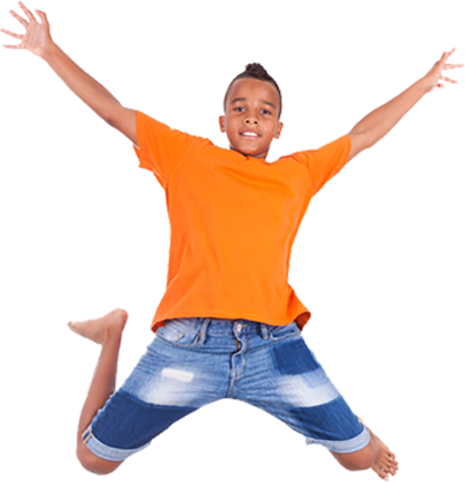Jumping Kid - Kid Jumping Png (420x436), Png Download