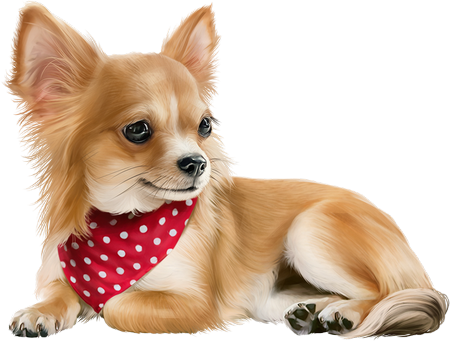 Dog Chihuahua, Tube, Clip Art, Dog Baby, Dog - Companion Dog (450x341), Png Download