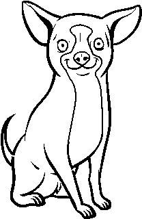 A Chihuahua Dog Coloring Page - Dibujos De Perros Chihuahua (600x470), Png Download