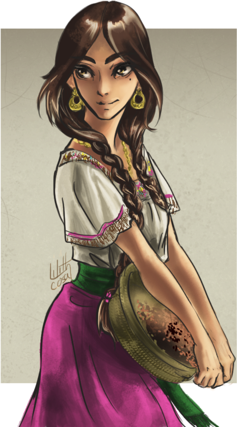 #latin Hetalia #lh - Drawings Of Mexican Girls (600x900), Png Download