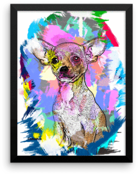 Chihuahua Artistic Photo Art Framed Poster - Art (480x480), Png Download