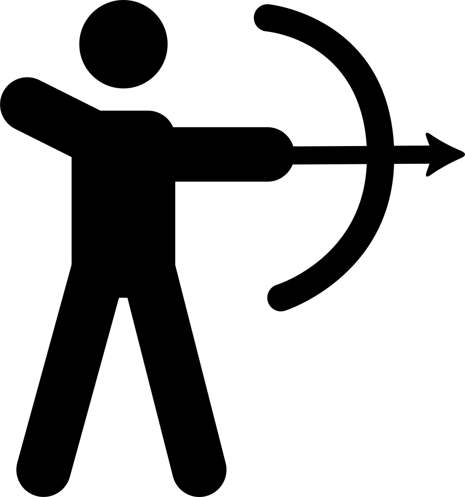 Png File Svg - Stickman With Bow And Arrow (918x980), Png Download