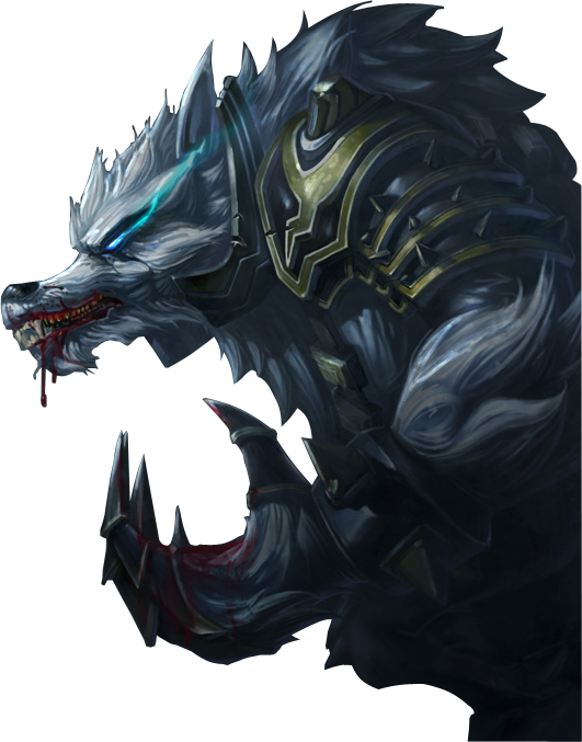 Tundra Hunter Warwick Splashart Png Image - League Of Legends Wallpaper Warwick (531x677), Png Download