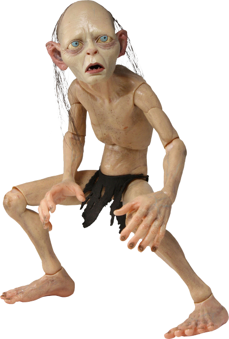 Lord Of The Rings Smeagol Figure - Neca Lord Of The Rings Smeagol Action Figure 1/4 Scale (474x700), Png Download