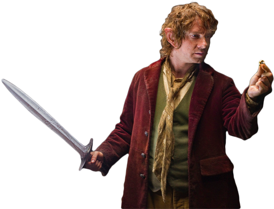 He Thought Of Himself Frying Bacon And Eggs In His - Bilbo The Hobbit (565x411), Png Download