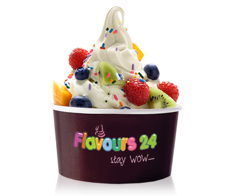 Flavours24 Frozen Yogurt - Menchie's Frozen Yogurt (488x464), Png Download