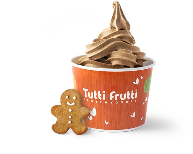 Gingerbread - Tutti Frutti Frozen Yogurt Cups (640x540), Png Download
