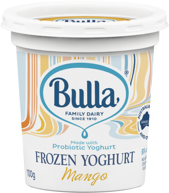 Bulla Frozen Yoghurt Cup Mango 100g - Bulla Greek Style Natural Yogurt (566x640), Png Download