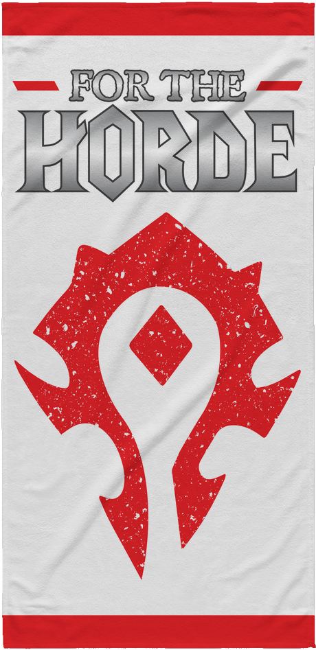 World Of Warcraft "for The Horde" Beach Towel - Horde Symbol (1024x1024), Png Download