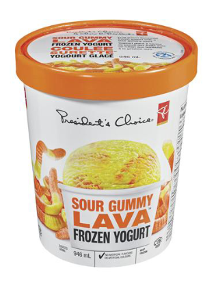 Pc Sour Gummy Lava Frozen Yogurt - President's Choice Frozen Yogurt (420x420), Png Download