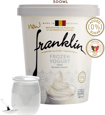 Frozen Yogurt Fresh Belgian Yogurt - Franklin Roomijs (413x413), Png Download