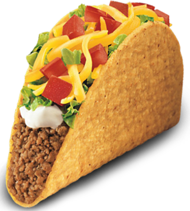 Taco - Crunchy Tacos (377x418), Png Download