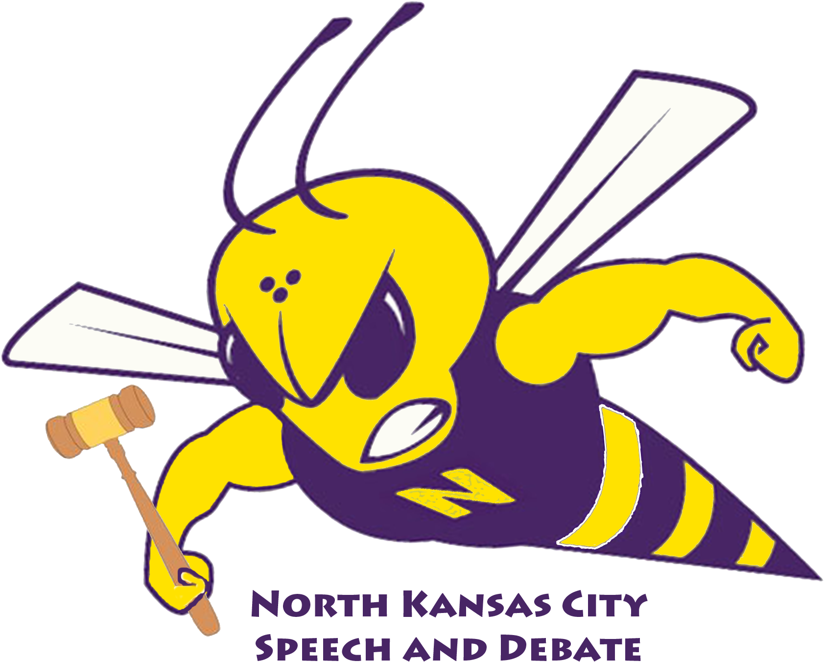 Speech And Debate Hornet Colored - North Kansas City High School Logo (1926x1591), Png Download