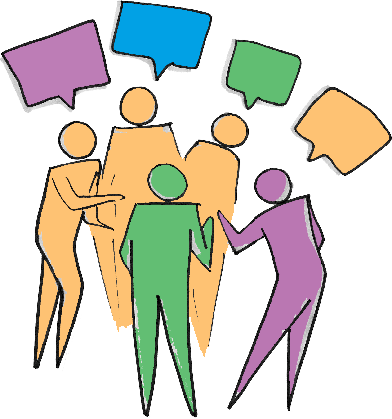 Diversity Clipart Group Debate - Group Of People Talking Clipart (1656x1768), Png Download