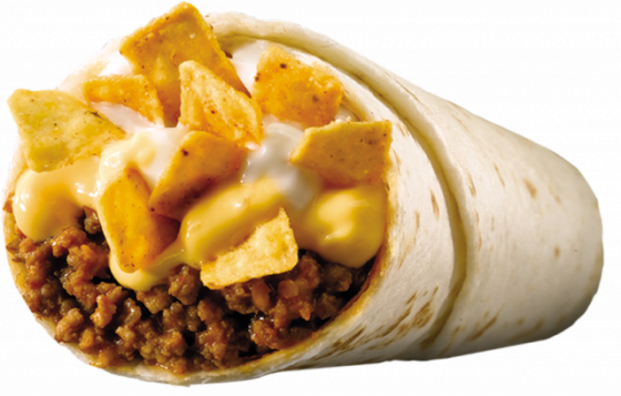 Lores Beefynachoburrito V1 - Taco Bell Beefy Nacho Burrito (560x357), Png Download