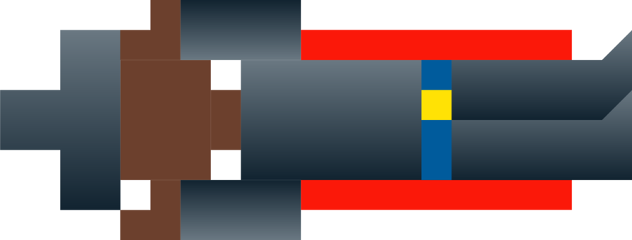 Pixel Art Minecraft Computer Icons Diagram Art Museum - Pixel Art Guns Big (893x340), Png Download