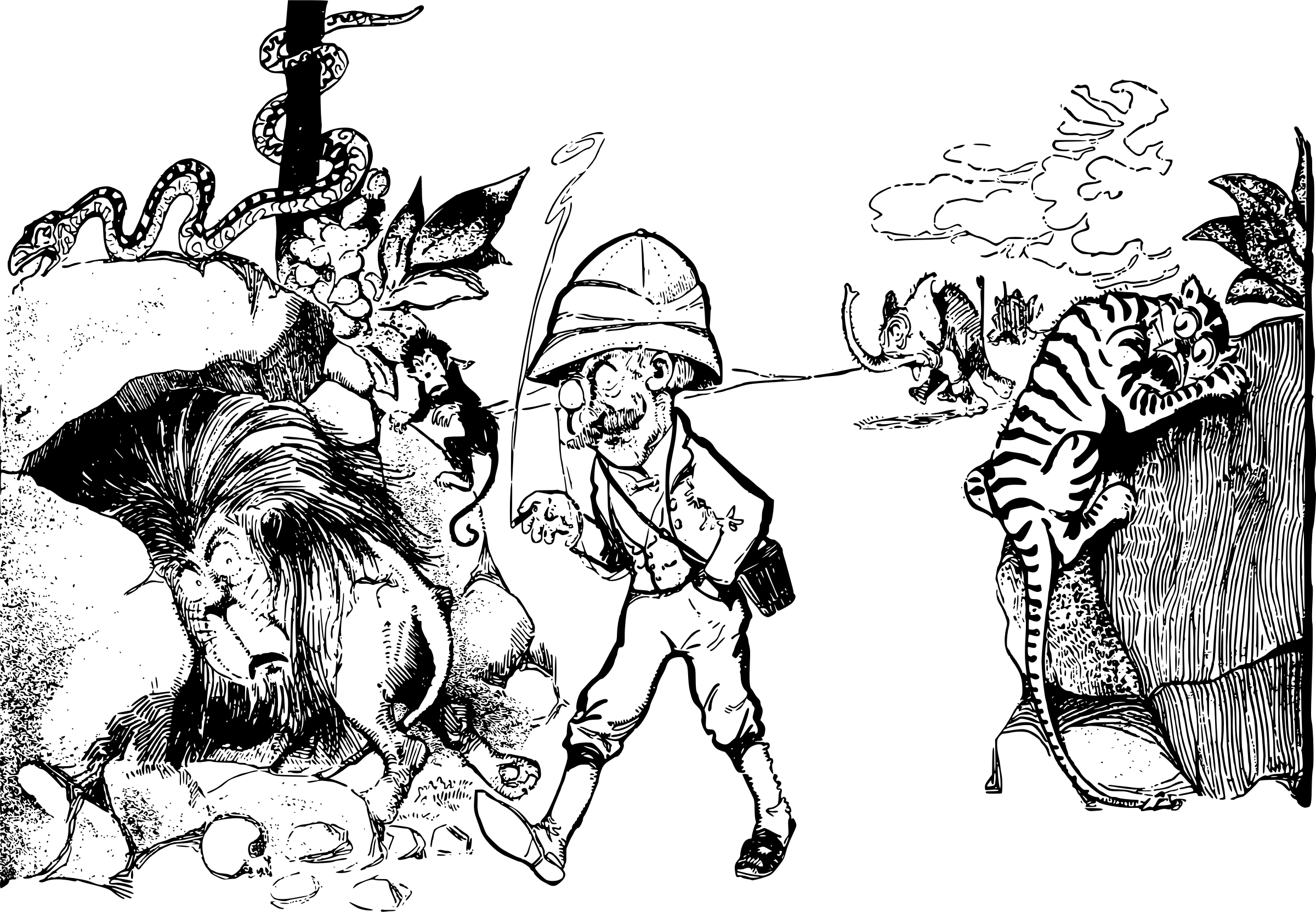 This Free Icons Png Design Of Safari Man (2400x1664), Png Download