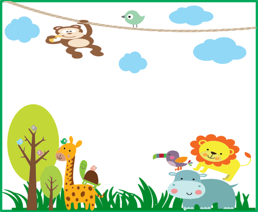 Painel Lona Festa 3,00x1,70mt Animais (504x414), Png Download