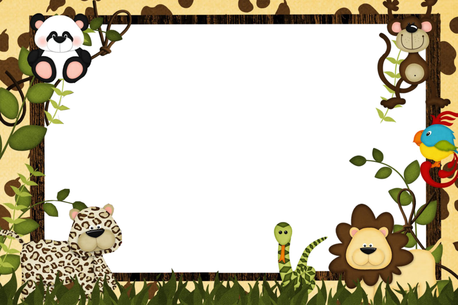 Convite Safari Png Clipart Convite Clip Art - Convite Safari (900x600), Png Download