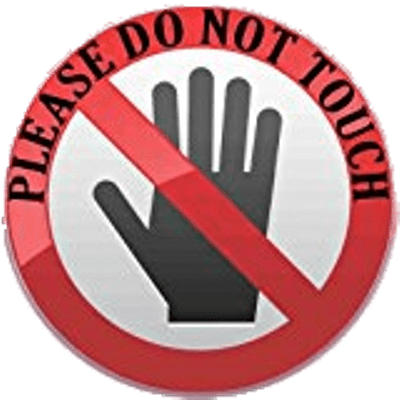 Please Do Not Touch Sign - Do Not Touch The Wall (400x400), Png Download