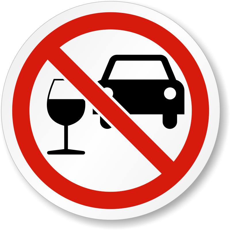 Don't Drink And Drive Iso Prohibition Symbol Label - Dont Drink And Drive (800x800), Png Download