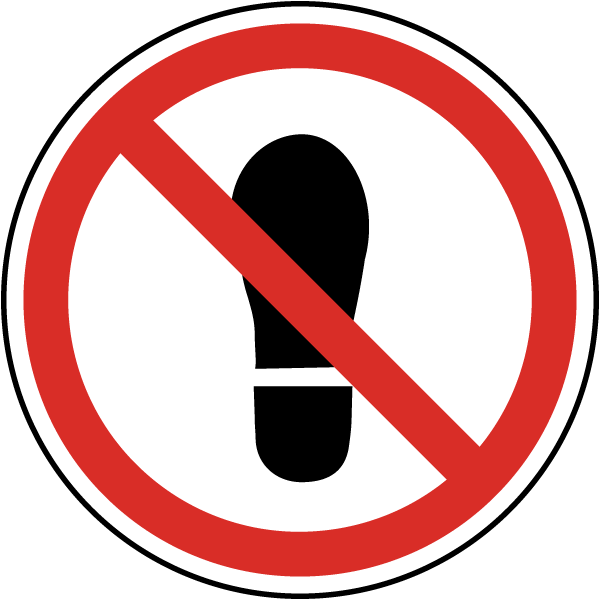 Do Not Step Label - Do Not Step Sign (600x600), Png Download