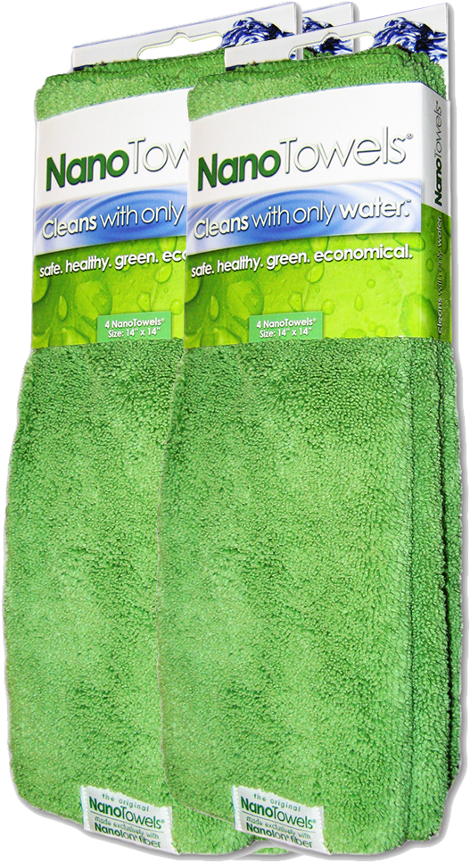Nanotowels® [two Pack Special] - Life Miracle Amazing Eco Fabric Nano Towels 4 Ct (720x1013), Png Download