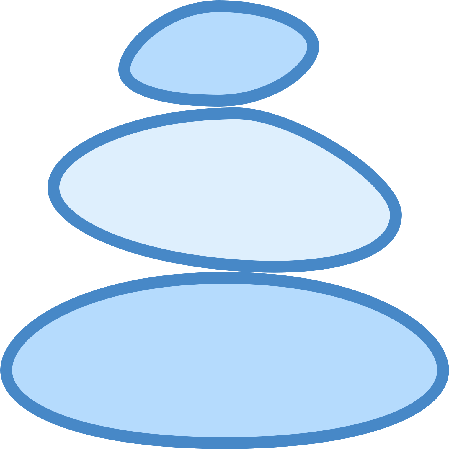 There Are Three Ovals Stacked High - Icon (1600x1600), Png Download