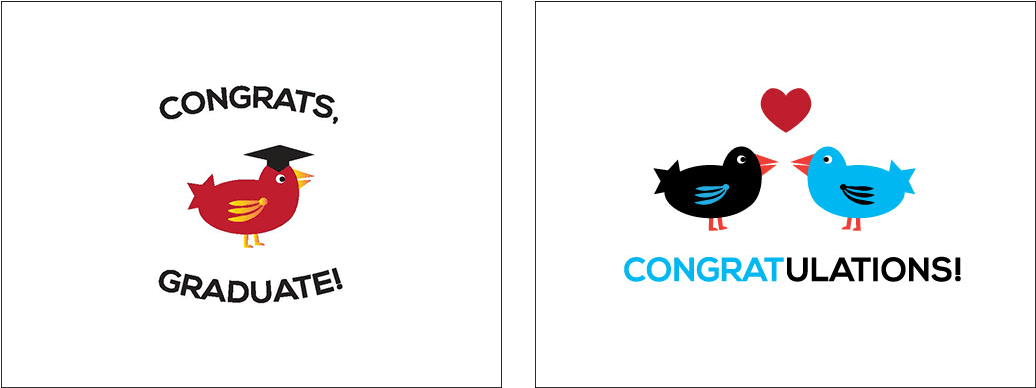 Congrats Free Printables Little Birdie Cards Card - Illustration (1080x443), Png Download