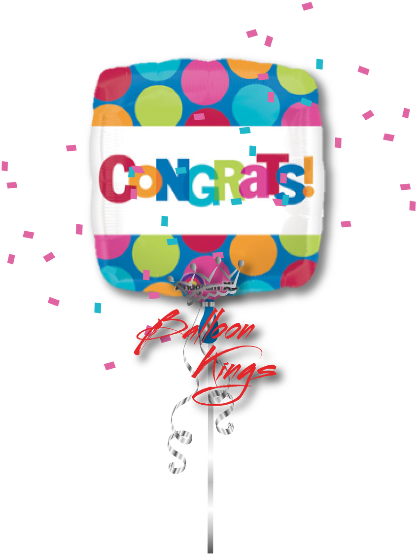 Congrats Dots - Cabana Dots Congratulations Dessert Plates - 17cm Paper (1068x1280), Png Download