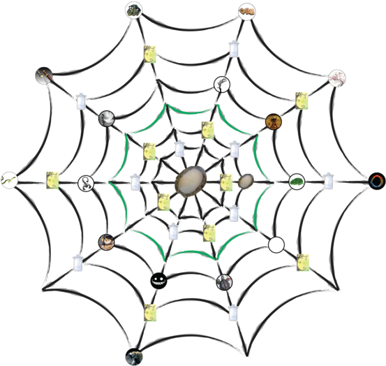 File - Spiderweb - Dragon - Clip Art (586x600), Png Download