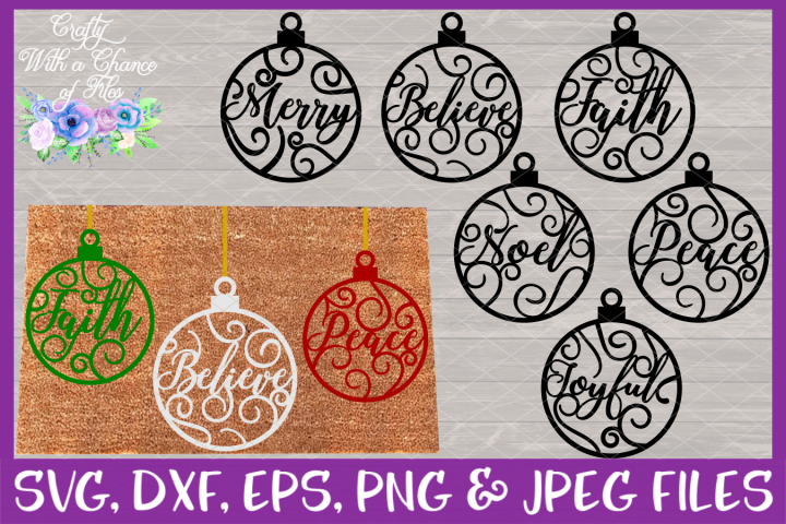 Christmas Word Ornaments Svg Christmas Flourish Baubles - Christmas Day (720x480), Png Download