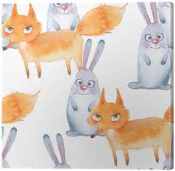 Pattern With Forest Animals - Illustration (400x400), Png Download