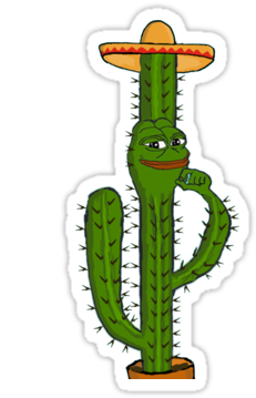 Pepe The Smug Frog Mexican Cactus - Pepe The Frog Cactus (375x360), Png Download