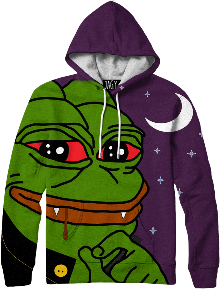 Hoodies Vampire Pepe Png Hood Pepe America - Hoodie Matrix (1024x1024), Png Download