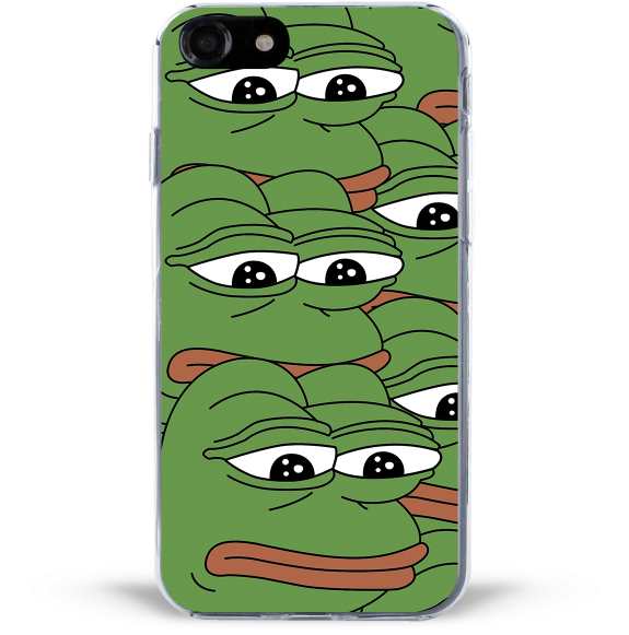 Iphone 7 Sad Pepe Pattern Case - Iphone (680x710), Png Download